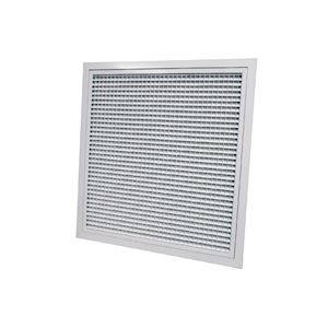  Grille de reprise porte-filtre aluminium blanc mate 600 x 600 mm - filtre inclus - 400x400px